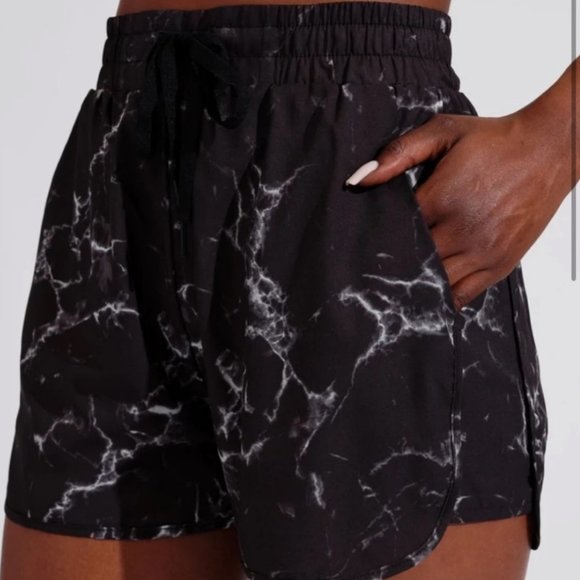 BuffBunny Black and White Athletic Shorts - Picture 2 of 5